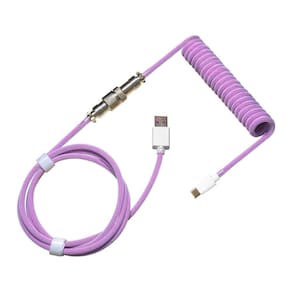 Cabo Para Teclado Coiled Cooler Master, Até 1.5M, Roxo