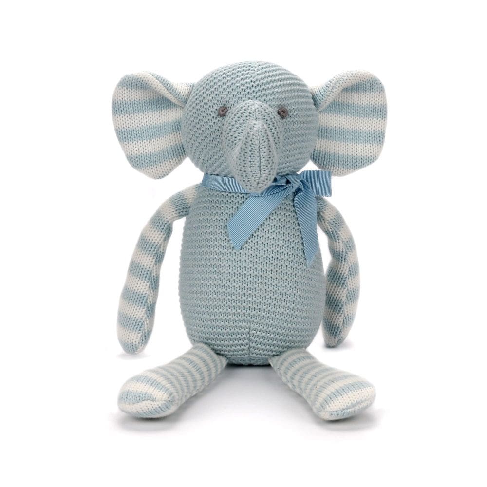 Bicho de pelúcia FLUFFYFUN Blue Elephant, algodão orgânico