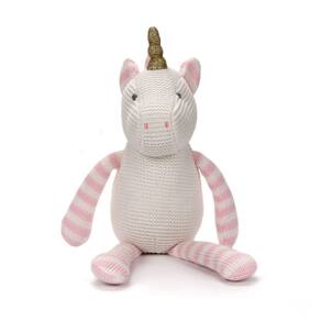 Bicho de pelúcia FLUFFYFUN rosa unicórnio algodão orgânico 125 ml