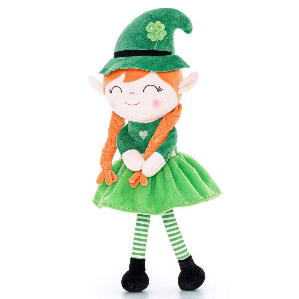 Boneca de pelúcia Gloveleya, presente verde de 16 cm para o Dia de São Patrício