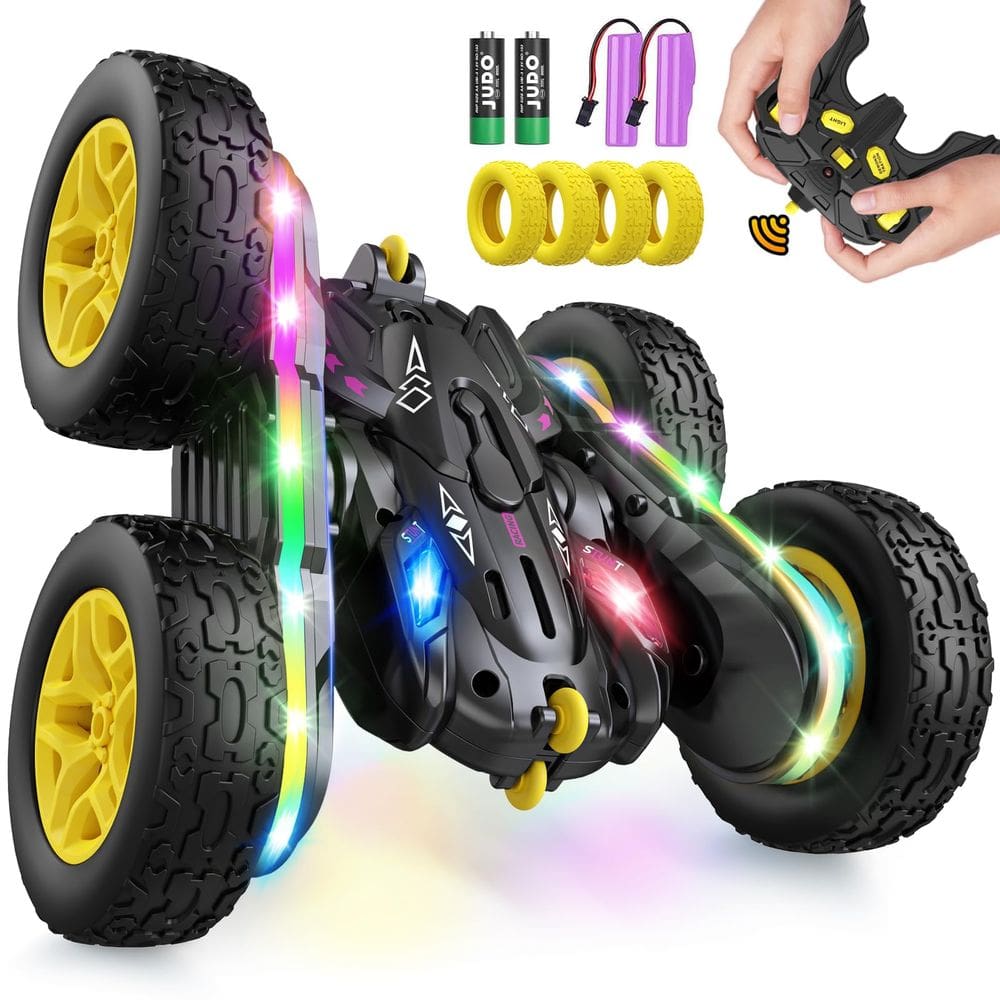 Carro de controle remoto Jimdella RC Cars com luzes para crianças de 4 a 6 anos