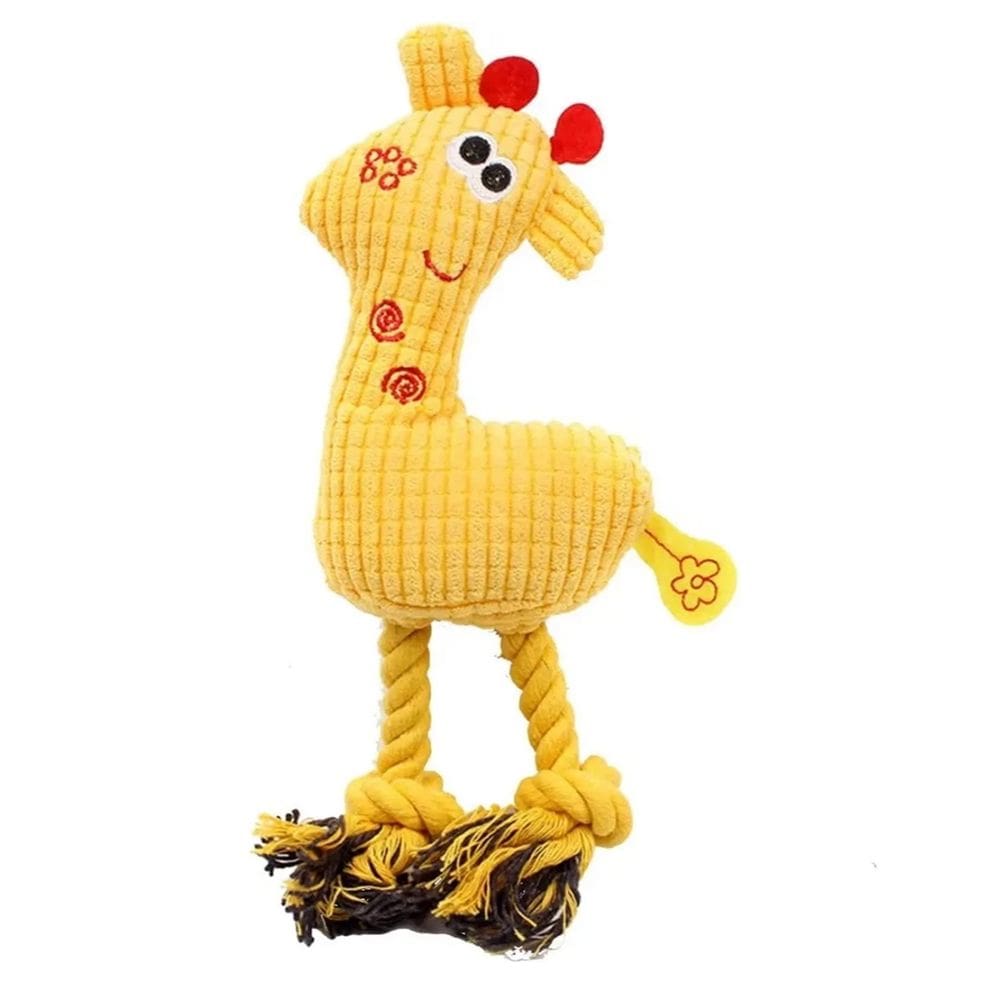 Mordedor de Pelucia Pet Caes Cachorro Gato Brinquedo com Apito Animal de Estimaçao Resistente Seguro