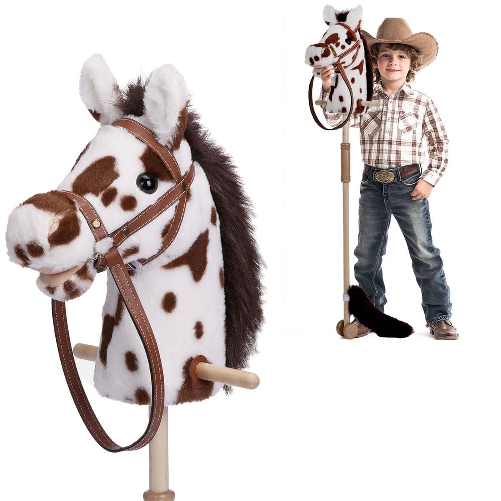 Stick Horse PLYFOU com efeitos sonoros realistas de 38 cm de altura