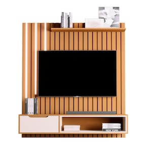 Home para Tv 80" Tucumã 1.4 SLIM Nature Off White JB Bechara