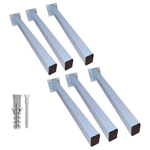 6 Suporte Pia Parafusar Grapa Bancada Granito 30Cm Branca