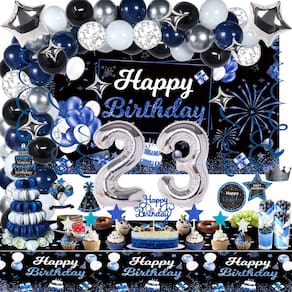 Conjunto de decorações de aniversário Miidenks 23º aniversário para homens
