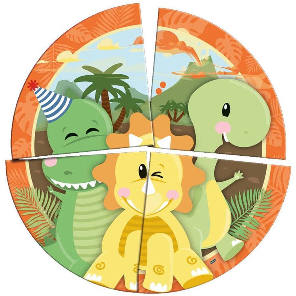 Painel Decorativo Dino Baby Redondo Grande Festa Aniversário