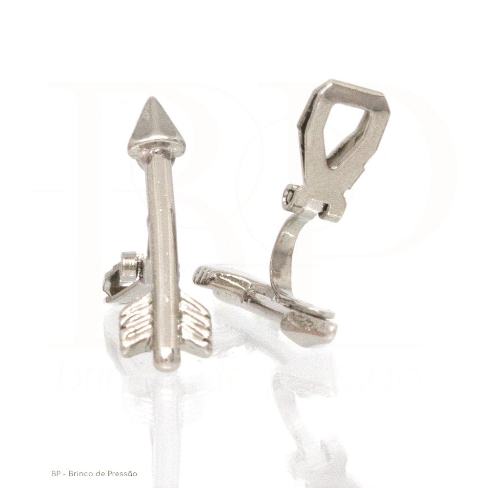 Bp Brinco De Pressão Base Fixa Flecha - Prateado