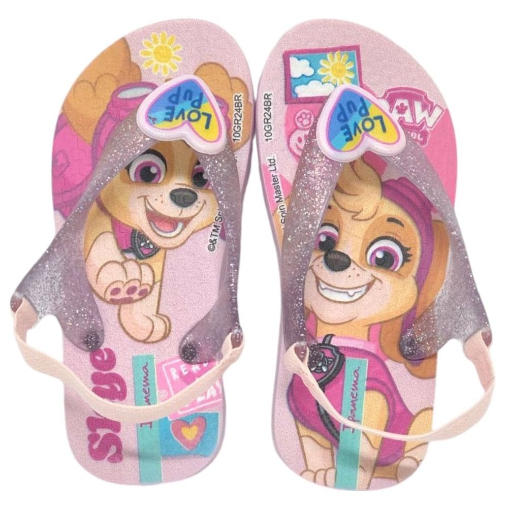 Chinelo Infantil Menina Elastico Patrulha Canina Ipanema