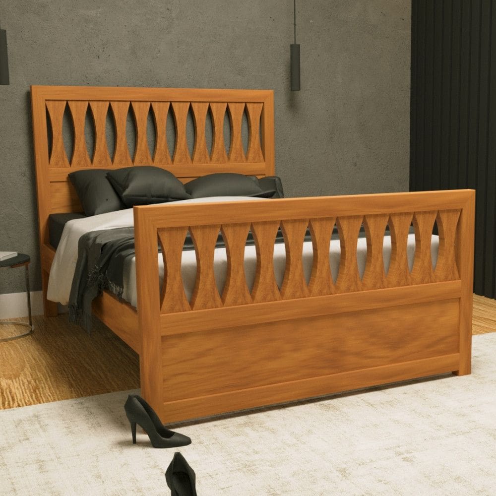 Cama Solteiro em Madeira Maciça Turin Móveis Nathalia