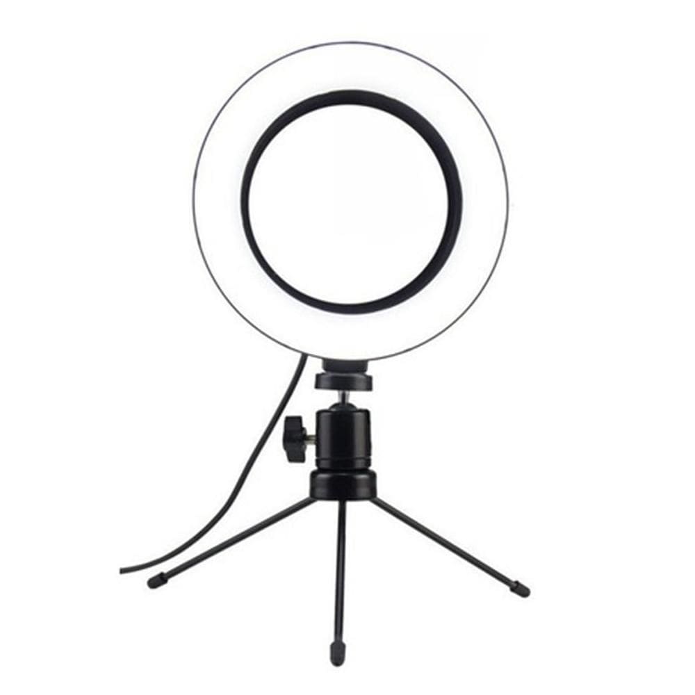 Ring Light De Mesa Iluminador De Led Tripé 6 Polegadas 16Cm