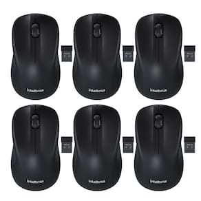 Mouse Sem Fio 1600DPI Intelbras Ambidestro MSI 55 Preto - 6 Unidades