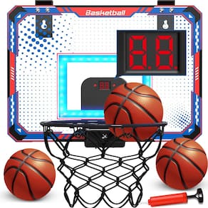 Mini cesta de basquete GMAOPHY Indoor com placar eletrônico