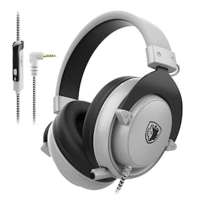 Fone de ouvido para jogos SADES MPOWER Stereo para PS4 PC Mobile - Cinza