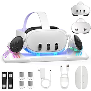 Base de carregamento Jumkont para Oculus Quest 3 com 2 baterias 2100mAh