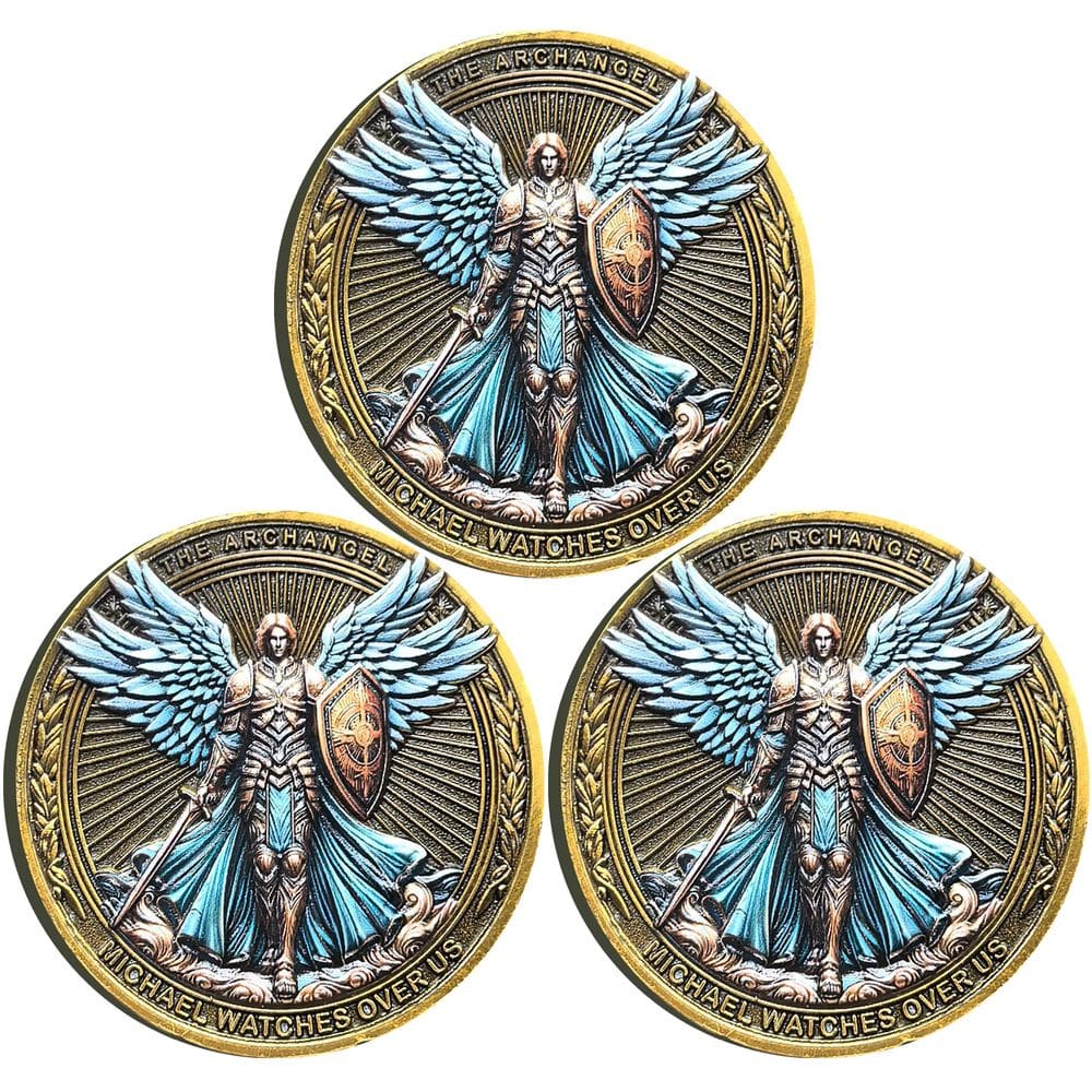Joias colecionáveis Coin Strugglejewelry The Archangel Michael x3