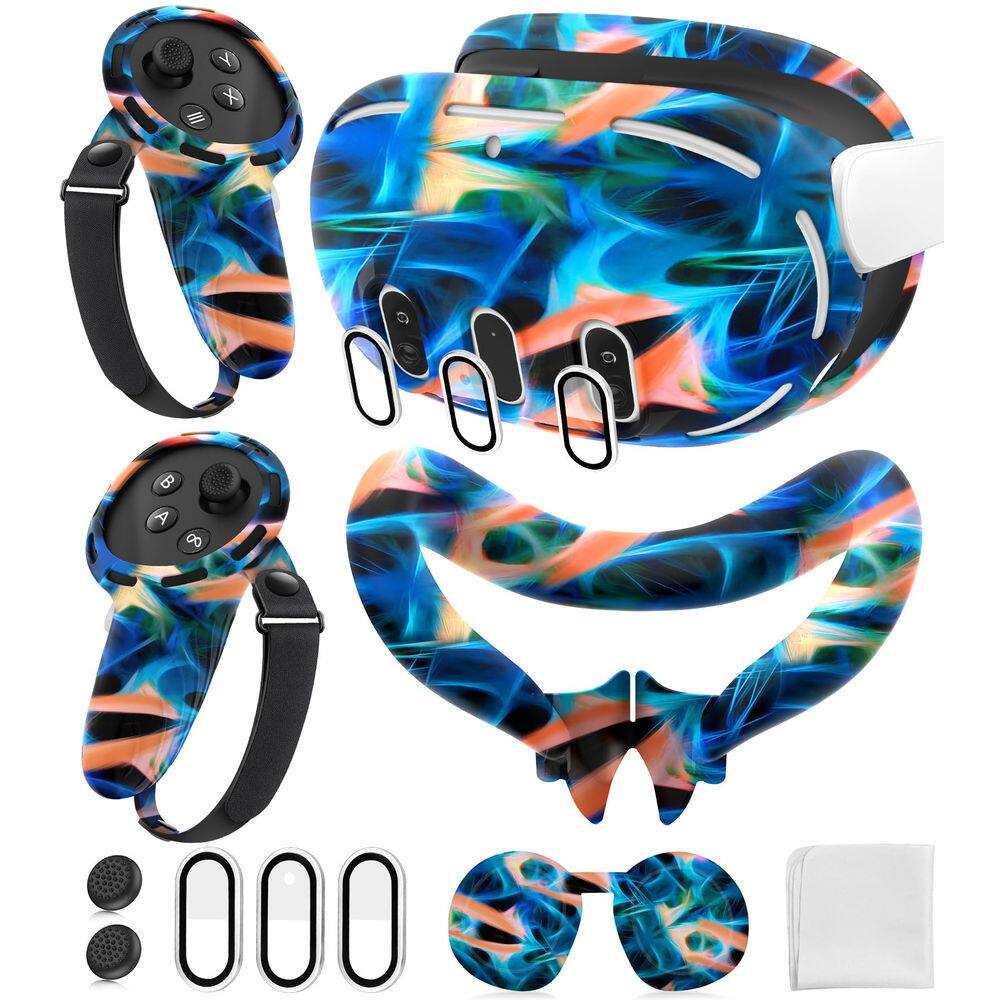 Conjunto de capa protetora de silicone para Meta/Oculus Quest 3