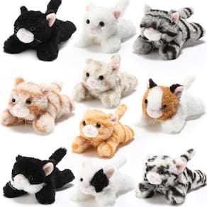 Conjunto de presente de pelúcia Lenwen Cat de 14 cm para animais de pelúcia a granel, 10 unidades