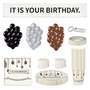 Conjunto de banners de aniversário It Is Your Birthday Supplies 110 unidades
