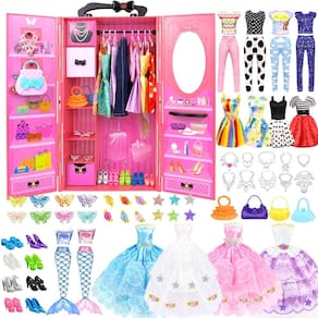 Conjunto de roupas e acessórios para bonecas 84 peças para boneca de 11,5 polegadas