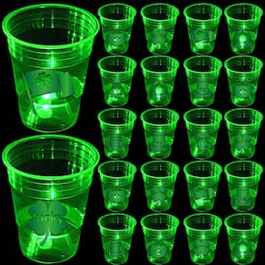 Copos de festa mishunyus Glow St.Patrick`s Day 40 unidades de 480 ml
