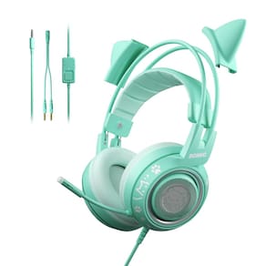 Fone de ouvido para jogos SOMIC G951S verde com microfone para PS4, PS5, Xbox