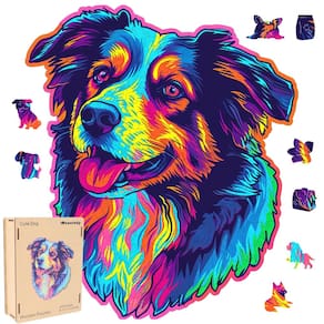 Puzzle de madeira Reounty Australian Shepherd Dogs 500 unidades