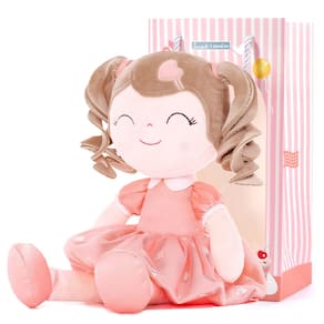 Boneca de pelúcia Gloveleya Curly Girl 16 Orange com bolsa de presente