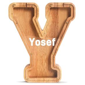 Piggy Bank PrimRend Wooden Letter Money Coin Cash Saving Bank