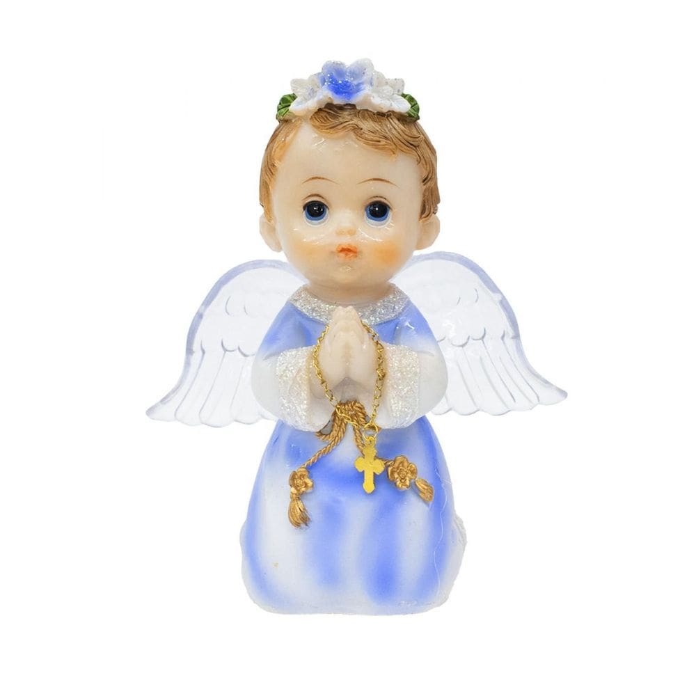 Anjinho Azul Oração 15Cm - Enfeite Resina