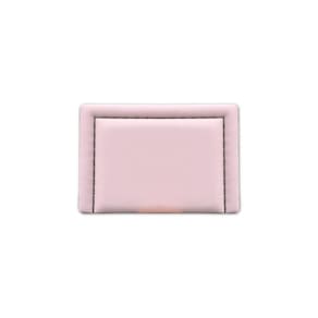 Kit Cabeceira Solteiro Reta Luxo - Courino Rosa - 2 Unidades