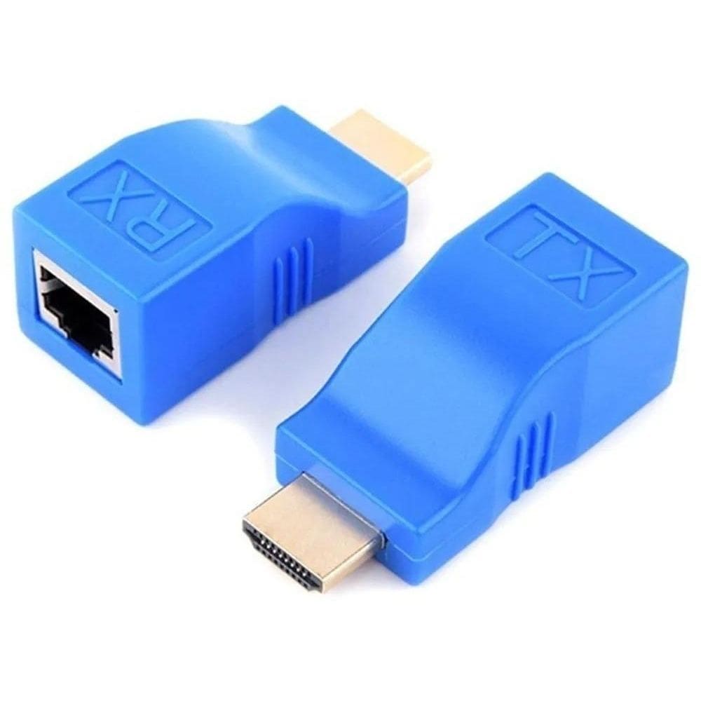 Extensor Conversor Hdmi Via 1 Cabo Rede Rj45 4K 30M Cat5E/6