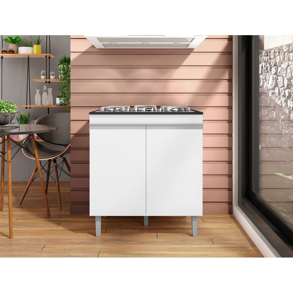 Balcão P/ Cooktop 4 ou 5 Bocas 2 Portas - AJL Móveis