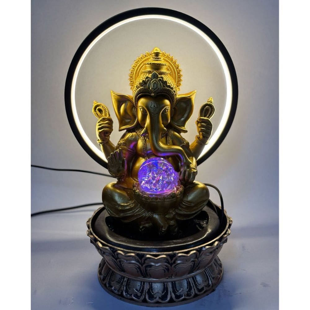 Fonte de Água Decorativa Elefante, Led, Símbolo de Prosperidade e Boa Sorte