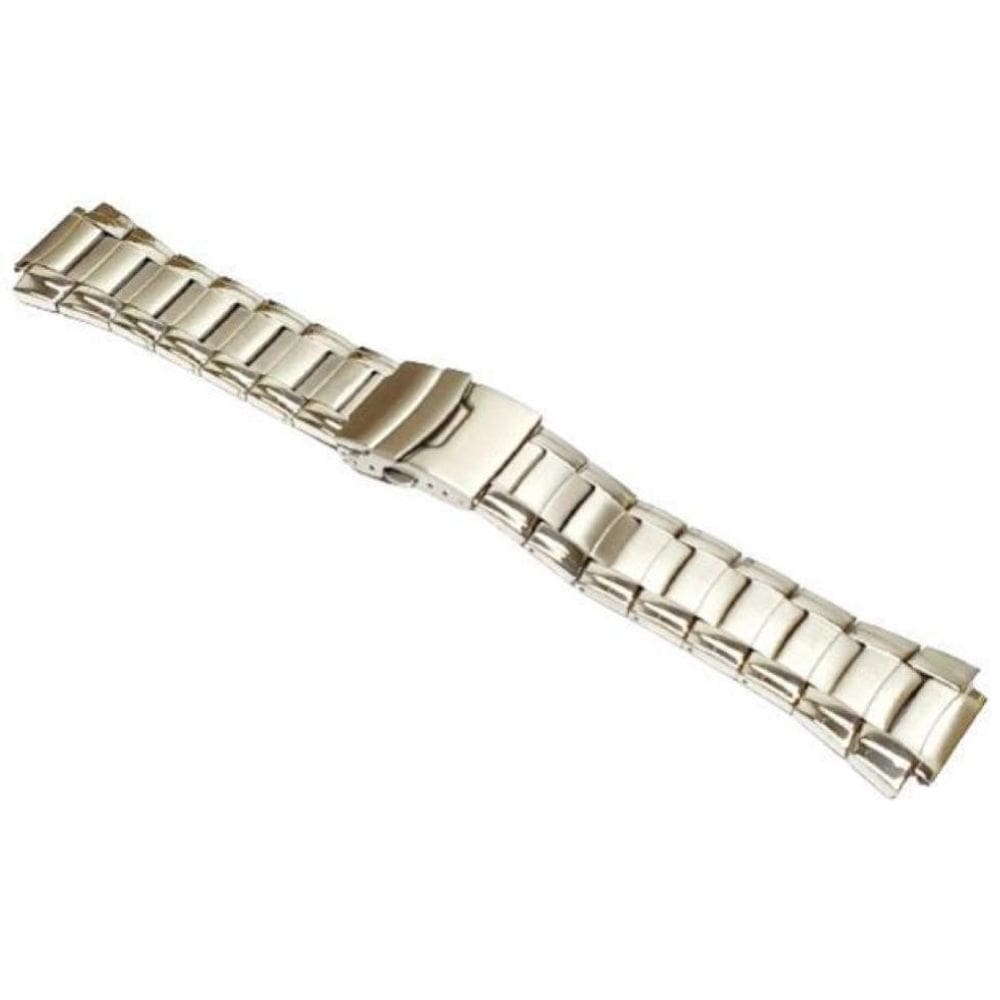 Pulseira Para Relogio Em Aço Reta 22Mm Fecho Duplo