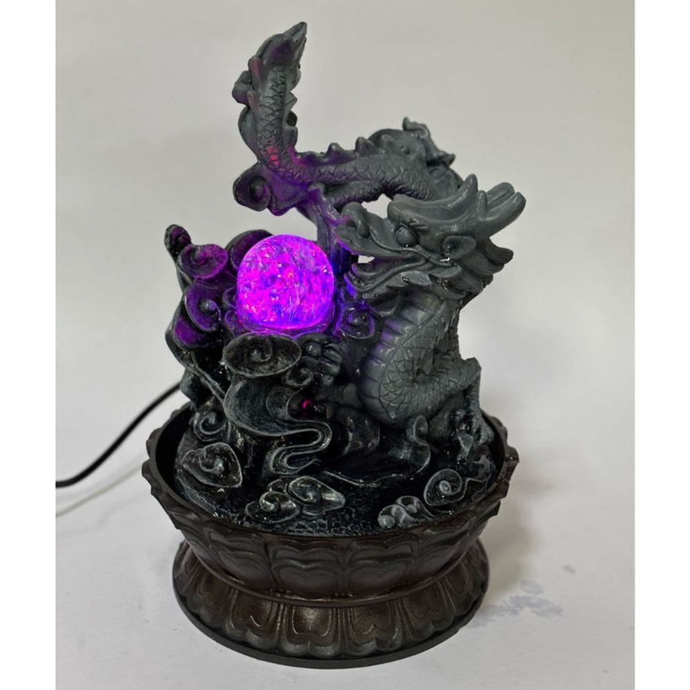 Fonte de Água Decorativa com Dragão, Símbolo de Proteção