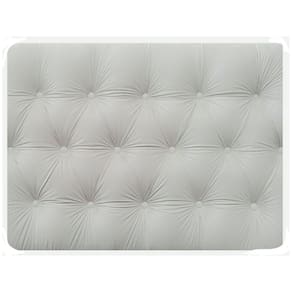 Cabeceira Estofada Captonê Glamour Reta Courino Branco