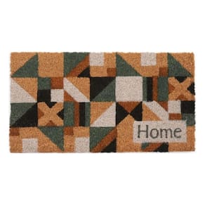 Tapete de Entrada Fibra de Coco Mosaico Kapazi 33x60cm