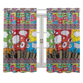 Cortina Infantil 2,00X1,50 Para Meninos E Meninas Quadrinhos