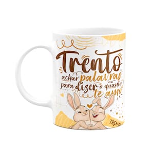 Caneca Páscoa Doce - Trento achar palavras - 325ml