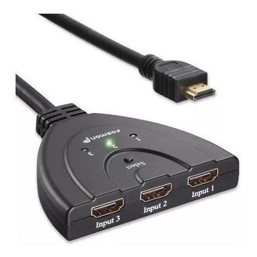 Hub Hdmi Switch 3X1 Adaptador Cabo 3 Entradas E 1 Saída