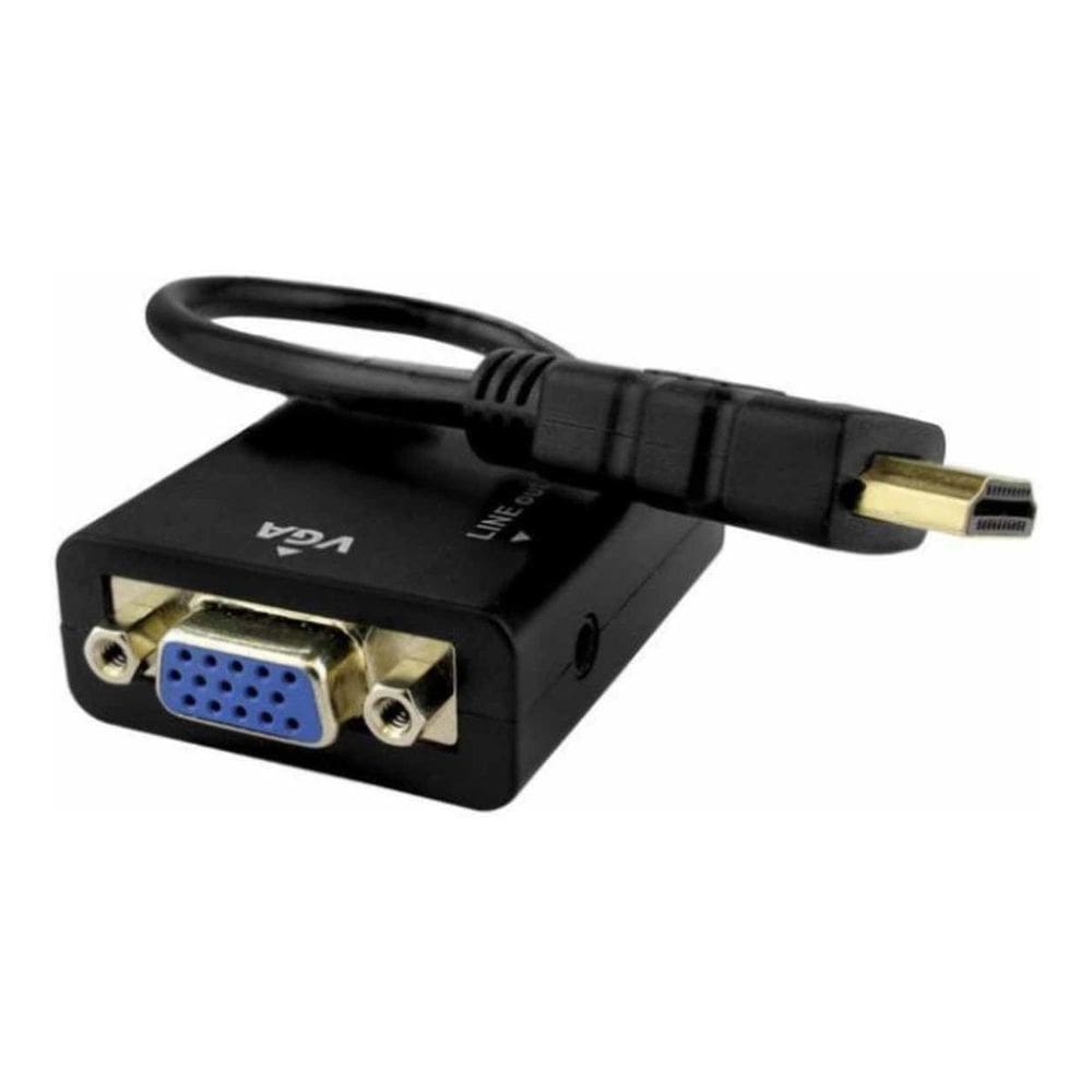 Cabo Conversor Adaptador Hdmi X Vga Saída De Áudio P2 Novo