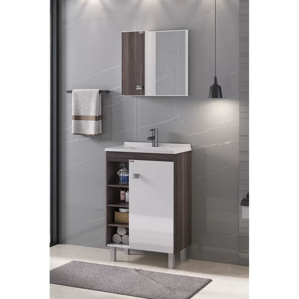 Conjunto de Banheiro Sophia Amendoa 60CM - Fabribam