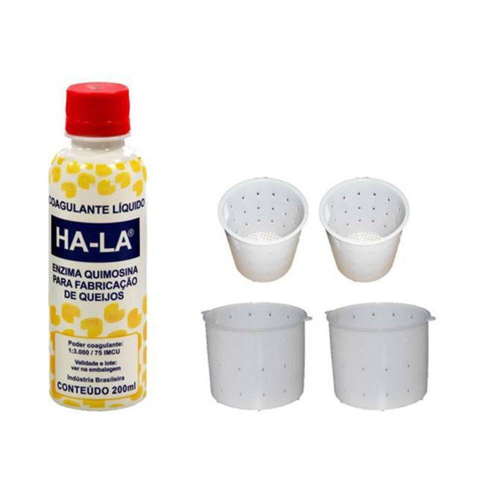 Coalho Hala 200ml + Formas Queijos 500g/1kg - Chr. Hansen