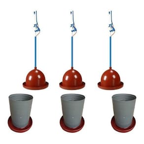 Bebedouro Pendular Aves Opus + Comedouro 5Kg Er 3 De Cada