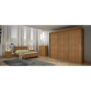 Guarda Roupa Casal 3 Portas 6 Gavetas - Palazzo-Cumaru - Móveis Novo Horizonte