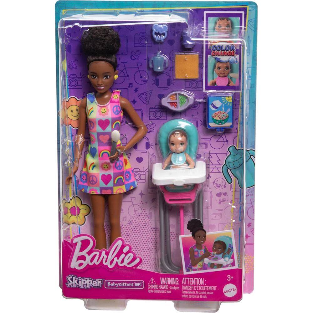 Boneca Barbie Skipper Babá Vestido Colorido Htk34 - Mattel