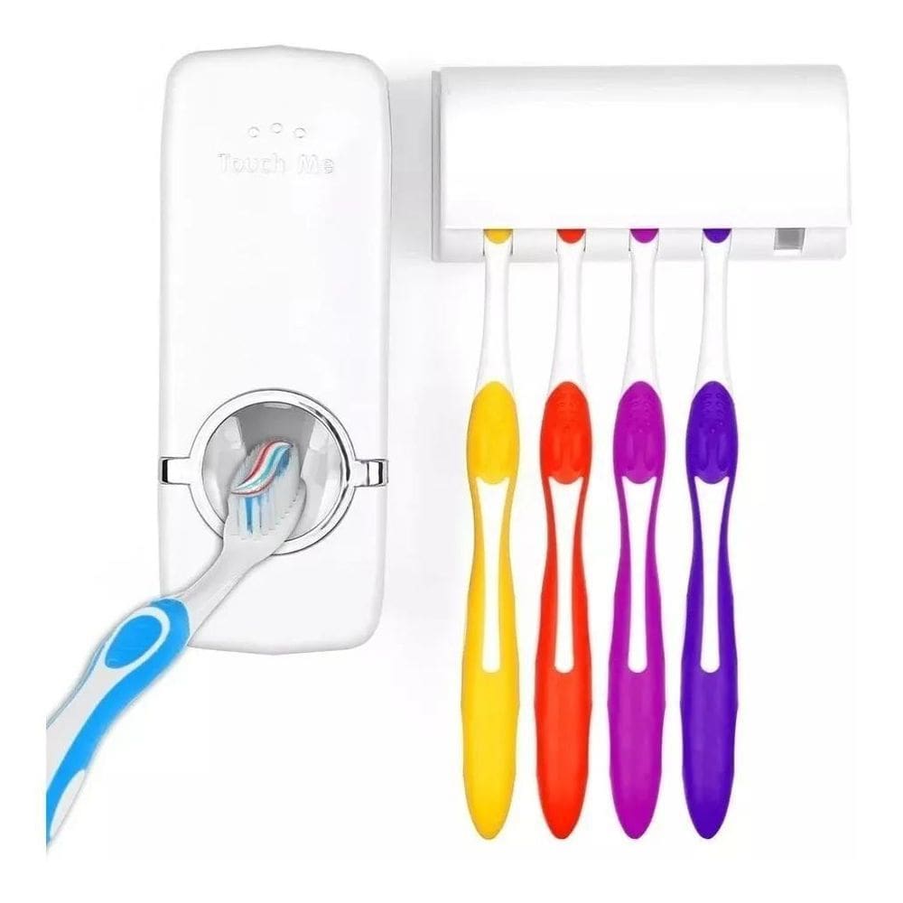 Dispenser Pasta De Dente Com Suporte De Escova Branco