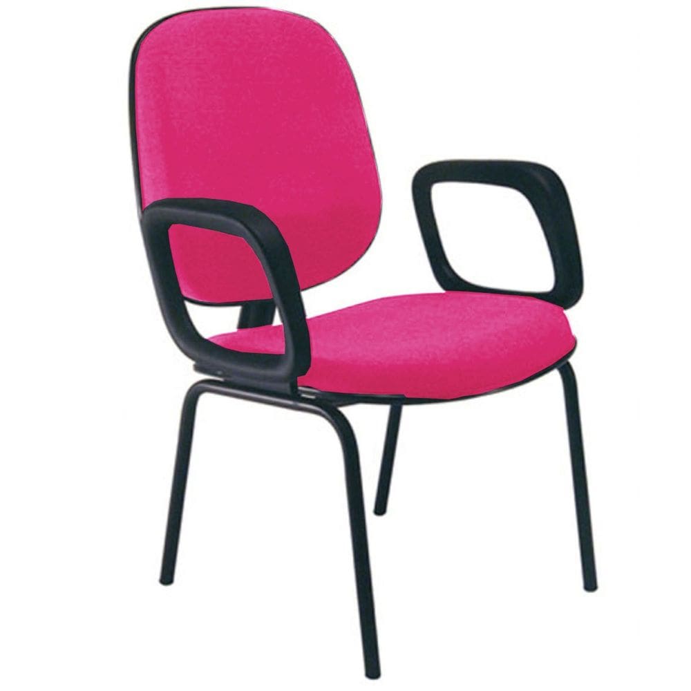 Cadeira para Igrejas Evangélicas com Braços Diretor para Escritório Linha Uno Rosa