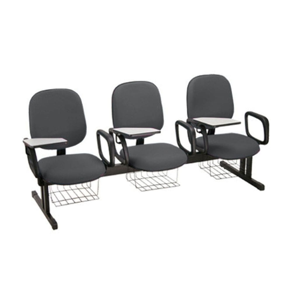 Cadeira Escolar em longarina para Escolas Linha Uno Marrom